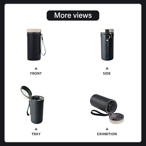 3 slots eyeglass case Leather sunglasses storage box, suitable for both men and women, Glasses Storage Holder Box - color: Black/White
