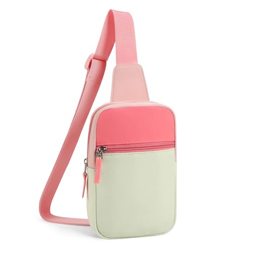 Birthday Gifts for 8 9 10 11 12 Year Old Teens Girls Kids, Fanny Pack Crossbody Bag Sling Belt Bags Purse, Dorm Travel Essentials for Girls Fashion, Preppy Tween Teen Girl Gift Trendy Stuff - color: Red&Green