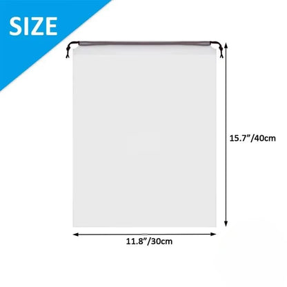 5PCS Portable Shoe Storage Drawstring Eco Storage Bags for Shoes Sundries Travel Waterproof Transparent Plastic Storage Bag (Large-5Pcs)