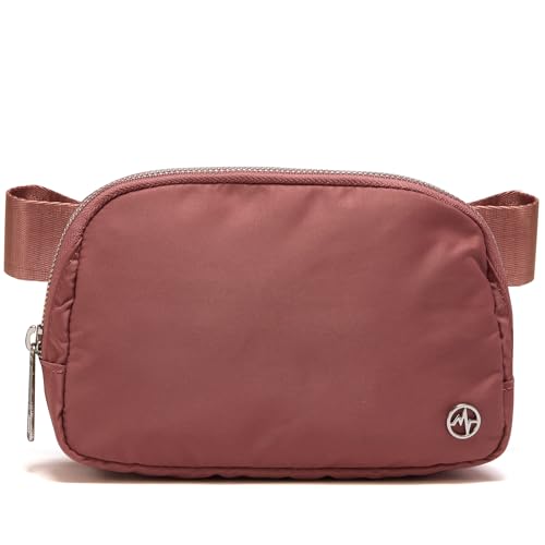 Pander Everywhere Belt Bag for Women, Fashion Waist Packs, Crossbody Bags with Adjustable Strap (Mauve). - color: Mauve