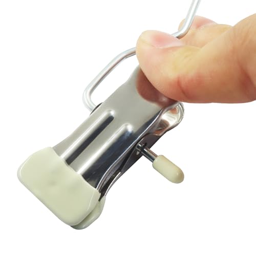 15 Pack Stainless Steel Boot Hangers Clips, Laundry Hooks Hanging Clips, Space Saving Boot Holder Clips for Closet Travel(White) - color: White
