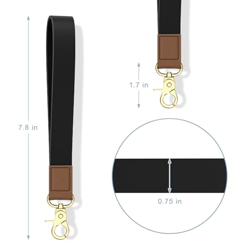 Aiawoxc Credit Card Holder, Small RFID Wallet Slim Leather Card Organizer Case with Zipper and Wristlet Strap, Black - color: A-Black, size: Wrist Strap