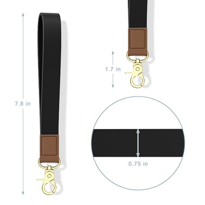 Aiawoxc Credit Card Holder, Small RFID Wallet Slim Leather Card Organizer Case with Zipper and Wristlet Strap, Black - color: A-Black, size: Wrist Strap