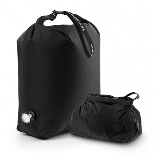 Travel Laundry Bag, Pump Free Vacuum Compression Dirty Clothes Bag Reusable Wet Dry Bags Large Capacity Space Saver Bags Camp Washable Clothes Organizer for Sports Dorm Laundromat (1 Pcs) (Black, L) - color: Black, size: Large