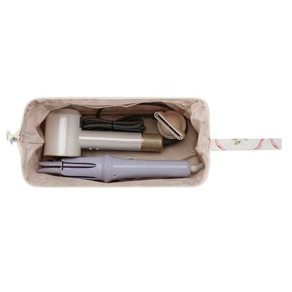 RSRSLEII Large Quilted Hair Tools Travel Bag with Bow Pattern,Hair Styling Accessories Storage Case for Flat Irons,Straightener,Curling Iron,Hair Dryer,Dyson Airwrap Travle Bag (07 Pink Bow) - color: 07 Pink Bow