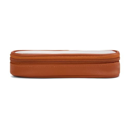 Montana West X Wrangler Travel Makeup Bag 2pcs Set Large Cosmetic Bag with Makeup Brush Holder Portable Make Up Organizer Cute Toiletry Bag with Divider and Handle for Women - color: Light Brown