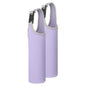 uxcell 2pcs Neoprene Carrier Water Bottle Sleeve, 15.5-20oz Insulated Water Glass Bottle Carrier Bag Collapsible Drink Bottle Sleeve Cover Holder with Handle, Light Purple - color: Light Purple