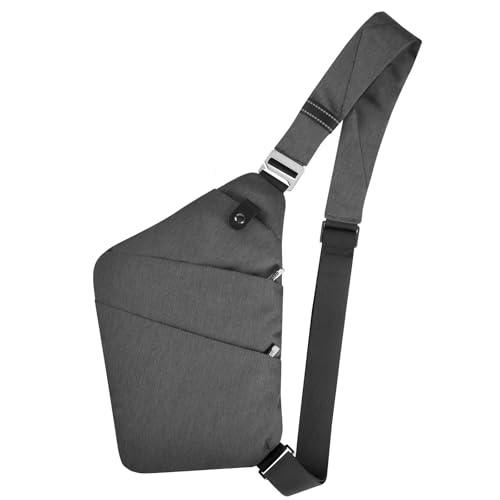 VADOO Sling Bag - Anti-theft Crossbody Shoulder Bag for Men and Women - color: Dark Grey