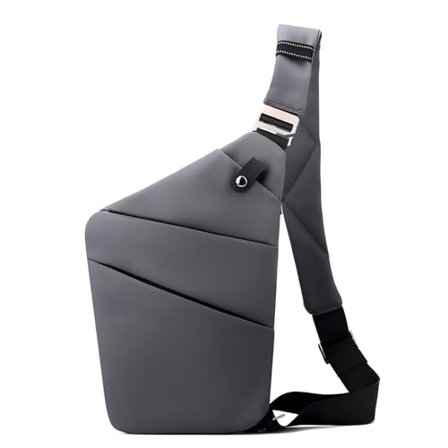Anti Theft Travel Bag, One Shoulder Large Capacity Cross-body Bag Chest Fashion Lightweight Sling Bags for Travel Sports - color: Dark Grey, style: Right Shoulder