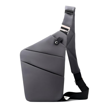 Anti Theft Travel Bag, One Shoulder Large Capacity Cross-body Bag Chest Fashion Lightweight Sling Bags for Travel Sports - color: Dark Grey, style: Right Shoulder
