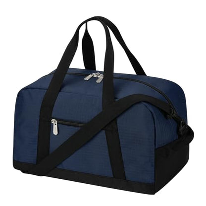Apenze Small Gym Bag 14 inch lightweight Carry On Mini Duffel Bag for Travel Sport - Navy Blue - color: Navy Blue
