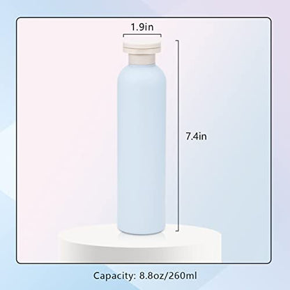 8.8 oz Travel Shampoo Bottles, Refillable Flip Cap Squeeze Bottles for Toiletries, Large Leakage-proof Travel Shampoo and Conditioner Bottles (Blue) - color: Blue, size: 260ml/8.8oz