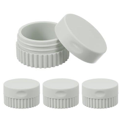 uxcell 4pcs Travel Containers for Toiletries, 0.68oz 20ml Small Silicone Cream Jars Leak-proof Travel Essentials with Lid for Cosmetic Body Skin Cream, Gray - color: Gray