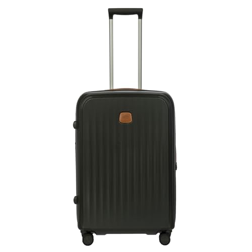 Bric's Taormina Ultra-Light Checked Luggage – Expandable Hard Shell Suitcase with TSA Lock, Anti-Tamper Zippers & 360 Spinner Mobility Wheels - 27 Inch, Olive - color: Olive, size: Checked-Medium