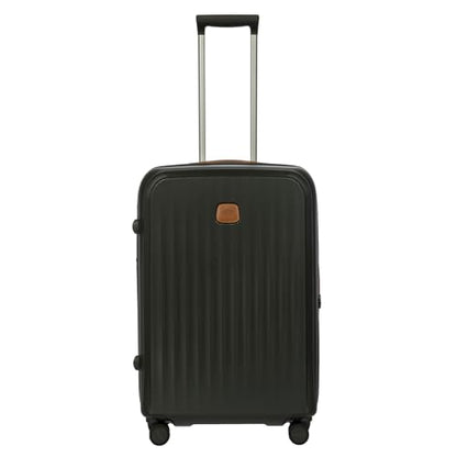Bric's Taormina Ultra-Light Checked Luggage – Expandable Hard Shell Suitcase with TSA Lock, Anti-Tamper Zippers & 360 Spinner Mobility Wheels - 27 Inch, Olive - color: Olive, size: Checked-Medium