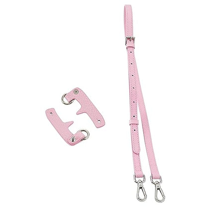 Chispee Leather Shoulder Strap Replacement Set, Adjustable Purse Strap Extender for Crossbody Bag Conversion - color: Pink