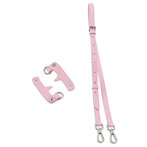Chispee Leather Shoulder Strap Replacement Set, Adjustable Purse Strap Extender for Crossbody Bag Conversion - color: Pink