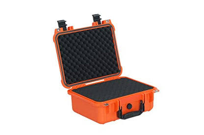 MEIJIA Portable All Weather Waterproof Protective Case,Hard Case,Camera Case With Customized Fit Foam,Fit Use of Drones,Camera,Equipments,Pistols,13.35 x11.63x5.98inches (Orange) - color: Orange