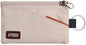 RFID Blocking Travel Wallet with Adjustable Lanyard, Small Nylon Zipper Pouch and Badge Holder for ID, Credit Cards, Cash, Keys, Commuters (Almond White) - color: Almond White