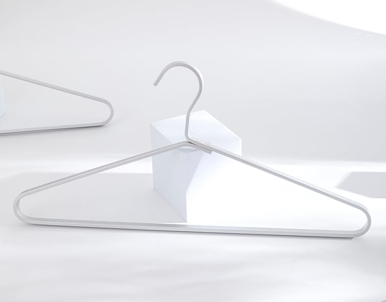 Premium Matte Silvery Aluminum Coat Hangers 90 Piece Set, 16.5” Extra Smooth & Durable Metal Shirt Dress Hanger,Aluminum Alloy Hanger,Clothing Support,Clothing Hang - style: Silver Thick Hanger（90）
