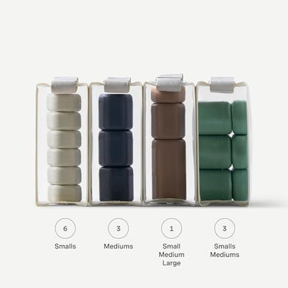 Cadence Parcel - Clear Kit with Magnetic Closure - Durable and Leak-Resistant Travel Toiletry Kit - TSA-Compliant & Modular Design - Hygiene Bag for Travel Essentials - .5 Qt - Pebble - color: Pebble, size: Small