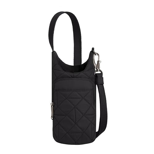 Travelon Anti-Theft Boho Insulated Water Bottle Tote - color: Black