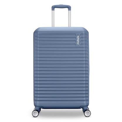 American Tourister Stratum 3.0 Medium 24-Inch Spinner, Airline Approved, Durable Hardside Luggage, Expands 1.5", RightHeight™ Adjustable Handle, Elemental Blue - color: Elemental Blue, size: Medium - Checked