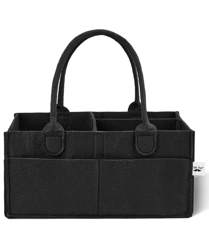 Mr. Pen- Baby Diaper Caddy Organizer, Black, Medium, Nursery Storage Bin and Car Organizer for Diapers and Baby Wipes - color: Black, size: 1 Pack, Regular