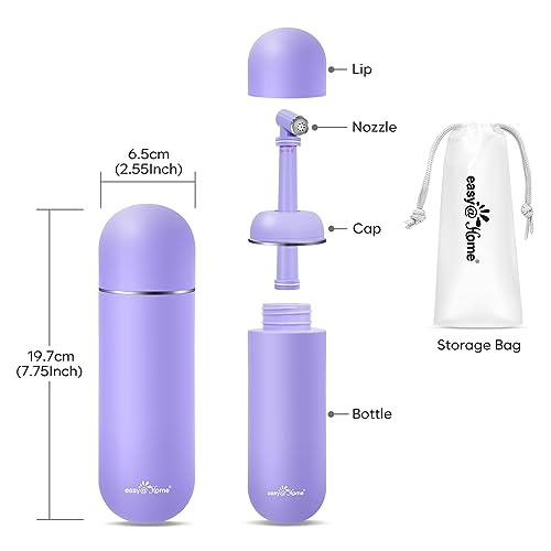 Easy@Home Portable Peri Bottle for Postpartum & Perineal Care: Handheld Bidet Perfect for Personal Hygiene Cleaning & Travel Friendly | 380ml Leakproof & Convenient Design | BPA-Free | EPB-01 Purple - color: Purple
