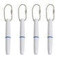 4PCS Reusable Dental Picks Kit Portable Teeth Stain Plaque Remover with Keychain with Keychain Tooth Erasers Tartar Eraser Tool Set for Travel, Pets & Oral Hygiene, White - color: White(pack of 4)