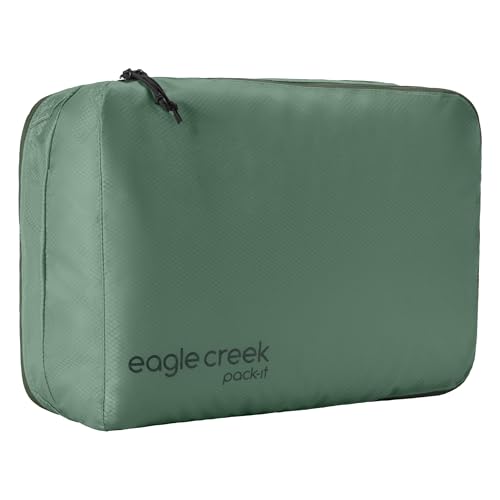 Eagle Creek Pack-It Isolate Clean/Dirty Packing Cube - Dual Compartment Packing Cubes for Optimizing Luggage Space - Lightweight - Recycled Fabric - Washable - Medium - Willow Green - color: Willow Green