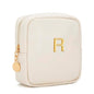 Personalized Birthday Gifts for Women - Initial Makeup Bag Set Travel Toiletry Bag Cosmetic Bags Soft Waterproof PU Leather Makeup Pouch Travel Essentials (R, 1pc Beige) - size: 1pc Beige, style: R