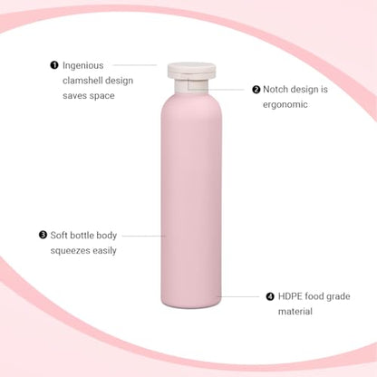 Travel Shampoo Bottle, Empty Plastic Squeeze Bottles 8.8oz with Flip Cap, Lotion Container for Toiletries Travel Size Shampoo and Conditioner - color: Blue+Green+Pink, size: 8.8 oz