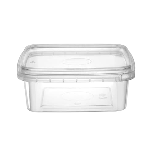 NYHI 8 oz 20 Pack Square Clear Deli Containers with Lids Disposable BPA Free Square Plastic Food Storage Containers with Lids Airtight for Meal Prep Take Out Kitchen - size: 8 oz