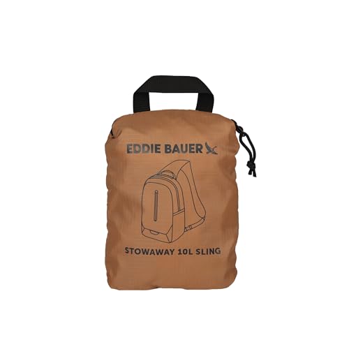 Eddie Bauer Stowaway Packable Sling Bag | Travel | Outdoor | Lightweight | Compact | Ripstop Nylon, Tobacco-10L - color: Tobacco