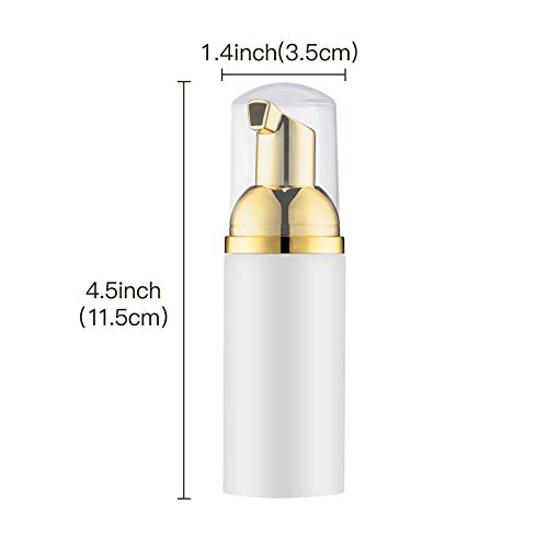 Tekson 2 OZ Foam Bottle with Gold Pump, Empty Travel Foaming Dispensers for Soap, Shampoo (3pcs, Gold) - color: Gold, size: 3pcs