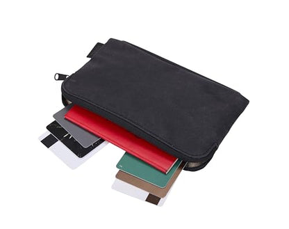 Thule Aion Travel Organizer - 2-in-1 Pouch Includes Travel Wallet and Electronics Bag - RFID Blocking Zipper Pouch - Internal Pockets to Stay Organized - 100% Recycled Waxed PFC-Free Fabric - color: Black