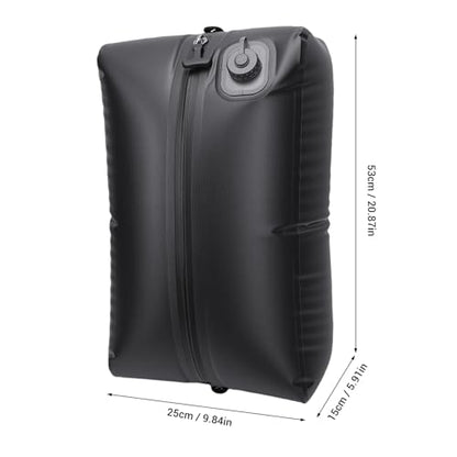 ITEFDTUTNE Travel Vacuum Bags with Built in Pump, 20L Rechargeable Folding Vacuum Storage Space Saver Bags Compression Packing for Clothes Comforters Luggage Travel (Black Grid) - color: Black Grid