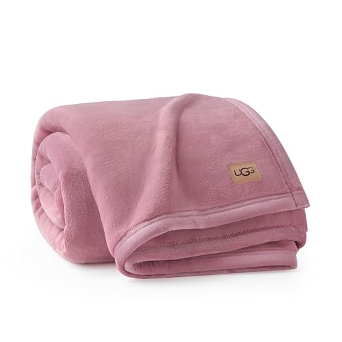 UGG Coco Throw Blanket – Soft Fluffy Blanket for Sofa, Perfect for Bedroom Decor, House Warming Gifts or Luxurious Gifts for Women, 50" x 70", Pink Dusty Orchid - color: Pink