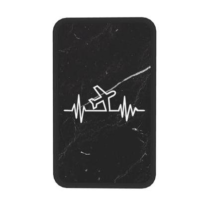 Airplane Pilot Heartbeat Car Center Console Cover Waterproof Non Slip Universal Car Armrest Seat Cover Black