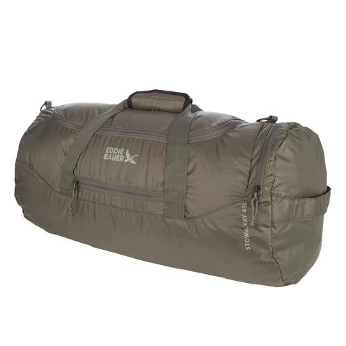 Eddie Bauer Stowaway Packable Duffel Bag | Travel | Foldable | Lightweight | Durable | Ripstop Polyester - color: Spruce