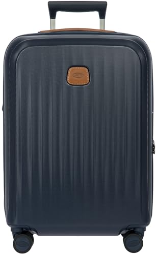 Bric's Taormina Ultra-Light Carry-On Spinner – Airline Approved Expandable Hard Shell Suitcase with TSA Lock, Anti-Tamper Zippers & Built-In USB Port - 21 Inch, Blue - color: Blue, size: Carry-On