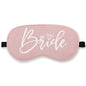 Bride Silk Eye Mask for Sleeping, Bride Eye Mask,Bridal Shower Gifts Blindfold Adjustable Strap Night Sleep Mask for Bride Groom, Engagement Wedding Gifts Sleeping Mask Eye Cover - color: Pink Bride