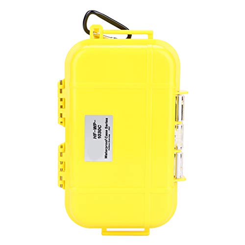 Outdoor Storage Case,Portable Durable Shockproof Waterproof Carry Box Container for Outdoor Survival Fishing - color: Yellow