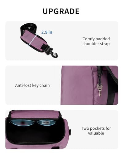 ECOHUB 16'' Personal Item Bag Mini Duffel Bag Small Travel Bag Underseat Carry on Bag for United Airlines Gym Bag for Women and Men - color: Pink with shoulder strap