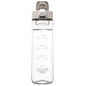 Opard Zip 20oz Plastic Water Bottle Dishwasher Safe, Leakproof Flip-Top Lid, BPA Free Tritan, Wide Mouth Reusable Kids Water Bottle for School Hiking Commuting Outdoor Travel and Gym - color: Clear Cream, style: 20 oz - Fast Flow