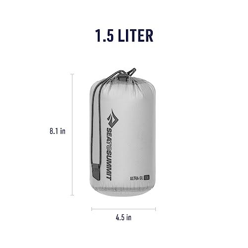Sea to Summit Ultra-SIL Stuff Sack, Ultralight Outdoor and Travel Storage - color: HighRise Grey, style: 1.5 Liter