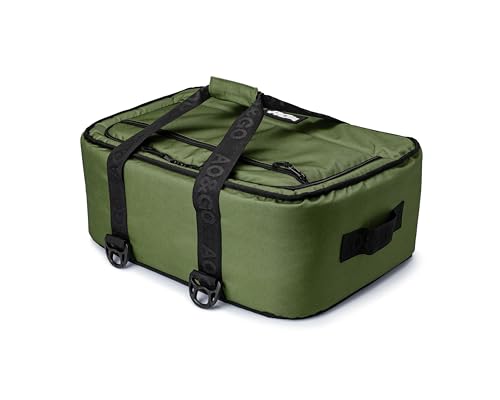 AO Coolers Stow-N-Go Canvas Soft-Sided Cooler, Low Profile and Leak Proof, Insulated for 24-Hour Cold - color: Hunter Green, Canvas