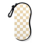 Sunglasses Soft Case, Ultra Light Portable Neoprene Zipper Glasses Case for Men Women - color: Khaki Plaid