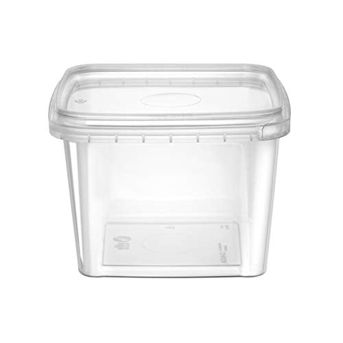 NYHI 16 oz Deli Containers with Lids 20 Pack, Square Clear Plastic Containers with Lids BPA Free, Airtight Soup Containers with Lids for Meal Prep, Take Out & Food Storage - size: 16 oz
